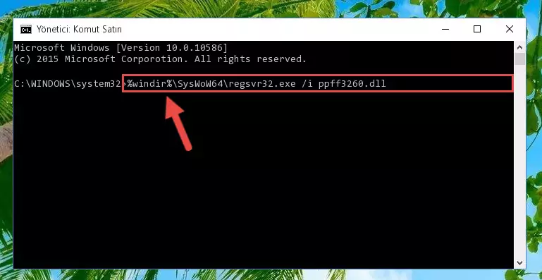 Ppff3260.dll kütüphanesinin bozuk kaydını Windows Kayıt Defterinden kaldırma (64 Bit için)