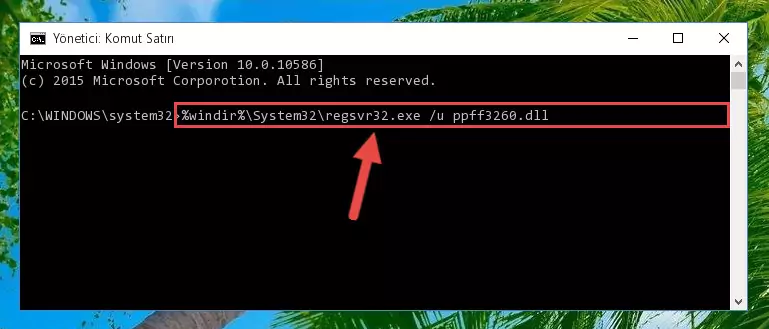 Ppff3260.dll kütüphanesi için Regedit (Windows Kayıt Defteri) üzerinde temiz kayıt oluşturma