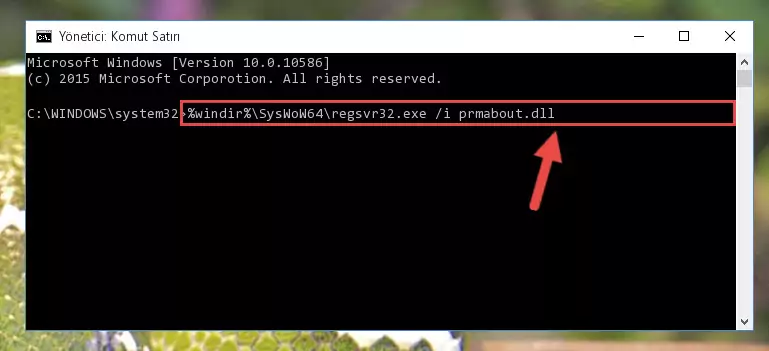 Prmabout.dll kütüphanesinin hasarlı kaydını sistemden kaldırma (64 Bit için)