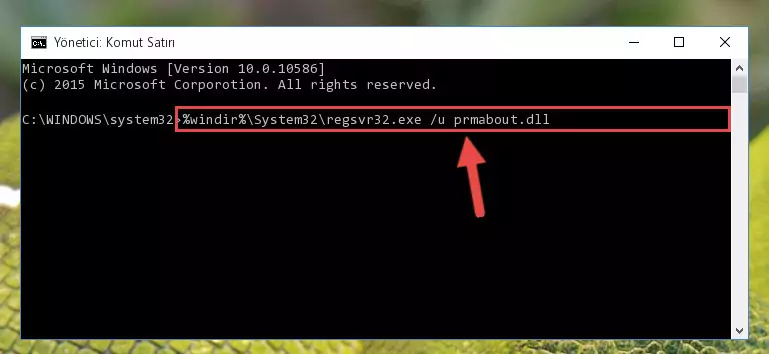 Prmabout.dll kütüphanesi için Windows Kayıt Defterinde yeni kayıt oluşturma