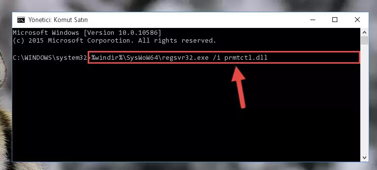 Prmtctl.dll kütüphanesinin bozuk kaydını Kayıt Defterinden kaldırma (64 Bit için)
