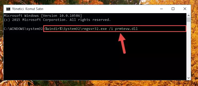 Prmtevw.dll dosyasının Windows Kayıt Defterindeki sorunlu kaydını silme