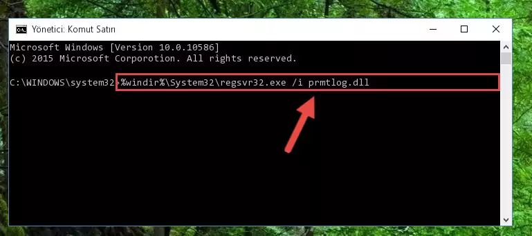 Prmtlog.dll dosyasının kaydını sistemden kaldırma
