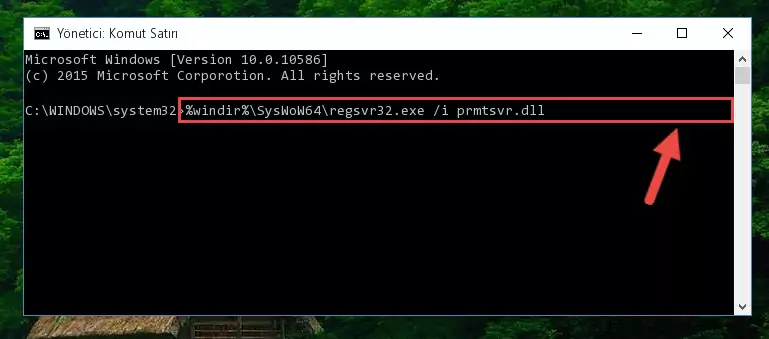 Prmtsvr.dll dosyasının Windows Kayıt Defteri üzerindeki sorunlu kaydını temizleme