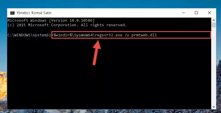 Prmtweb.dll kütüphanesi için Windows Kayıt Defterinde yeni kayıt oluşturma
