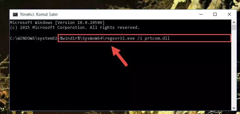 Prtcom.dll kütüphanesinin sorunlu kaydını Regedit'den kaldırma (64 Bit için)