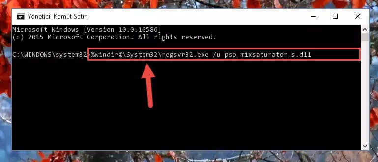 Psp_mixsaturator_s.dll dosyasını dışarı çıkarma
