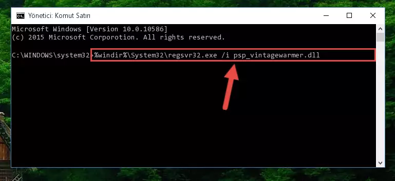 Psp_vintagewarmer.dll kütüphanesinin Windows Kayıt Defterindeki sorunlu kaydını silme