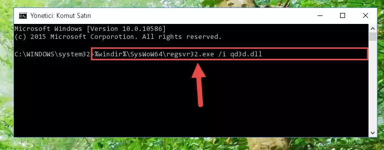 Qd3d.dll dosyasının Windows Kayıt Defterindeki sorunlu kaydını silme