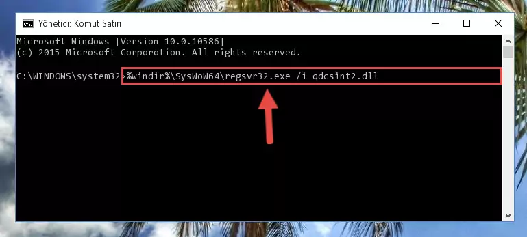Qdcsint2.dll kütüphanesinin kaydını sistemden kaldırma