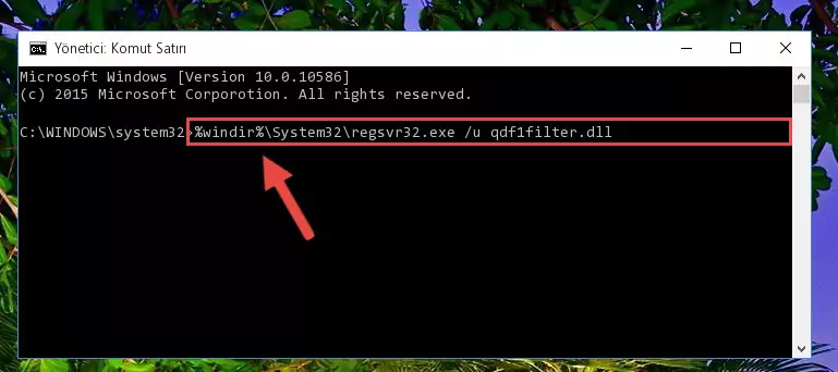 Qdf1filter.dll kütüphanesini .zip dosyası içinden çıkarma