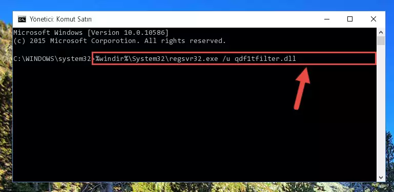 Qdf1tfilter.dll dosyası için Windows Kayıt Defterinde yeni kayıt oluşturma
