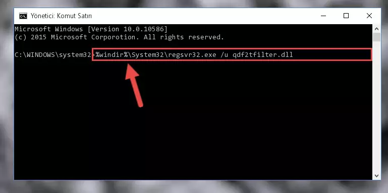 Qdf2tfilter.dll dosyası için Windows Kayıt Defterinde yeni kayıt oluşturma