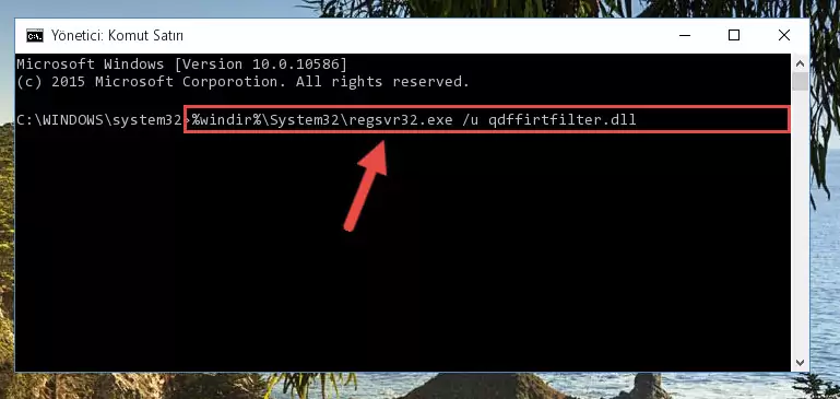 Qdffirtfilter.dll dosyası için Windows Kayıt Defterinde yeni kayıt oluşturma