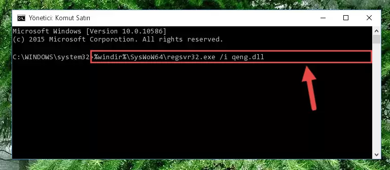 Qeng.dll dosyasının bozuk kaydını Windows Kayıt Defterinden kaldırma (64 Bit için)