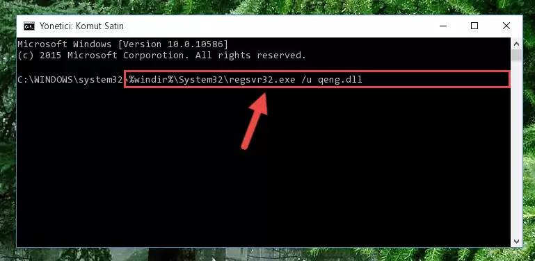 Qeng.dll dosyası için Windows Kayıt Defterinde yeni kayıt oluşturma