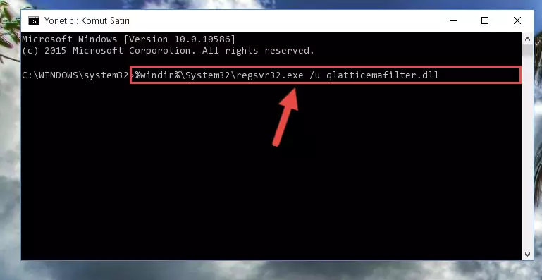 Qlatticemafilter.dll dosyasını dışarı çıkarma