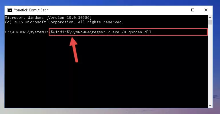 Qprcen.dll dosyası için Windows Kayıt Defterinde yeni kayıt oluşturma