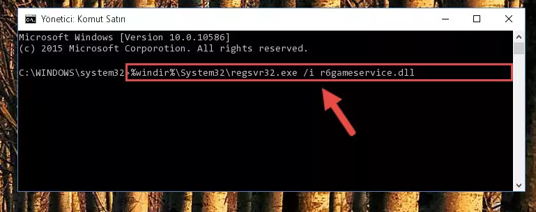 R6gameservice.dll kütüphanesini sisteme tekrar kaydetme (64 Bit için)