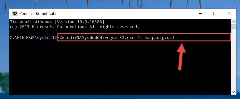 Racpldlg.dll dosyasının hasarlı kaydını sistemden kaldırma (64 Bit için)