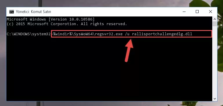 Rallisportchallengedlg.dll dosyasını sisteme tekrar kaydetme (64 Bit için)