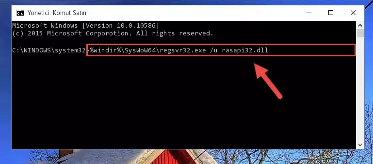Rasapi32.dll dosyası için Windows Kayıt Defterinde yeni kayıt oluşturma