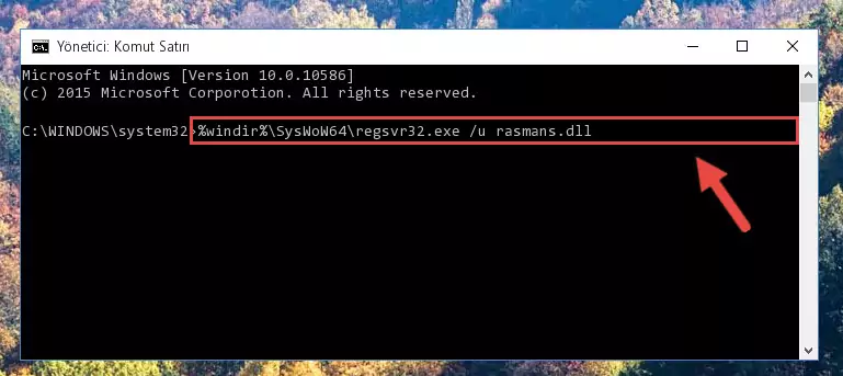 Rasmans.dll dosyası için Regedit (Windows Kayıt Defteri) üzerinde temiz kayıt oluşturma