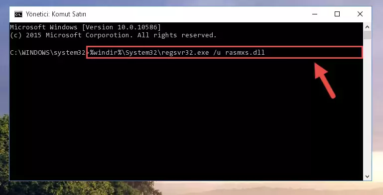 Rasmxs.dll kütüphanesi için Windows Kayıt Defterinde yeni kayıt oluşturma
