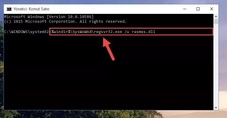 Rasmxs.dll kütüphanesini sisteme tekrar kaydetme (64 Bit için)
