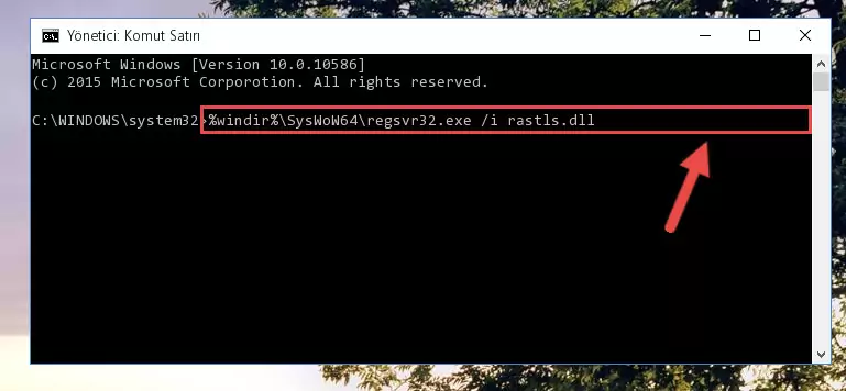 Rastls.dll kütüphanesinin sorunlu kaydını Regedit'den kaldırma (64 Bit için)
