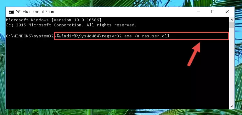 Rasuser.dll dosyası için Regedit (Windows Kayıt Defteri) üzerinde temiz kayıt oluşturma