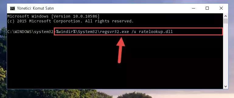 Ratelookup.dll kütüphanesi için Windows Kayıt Defterinde yeni kayıt oluşturma