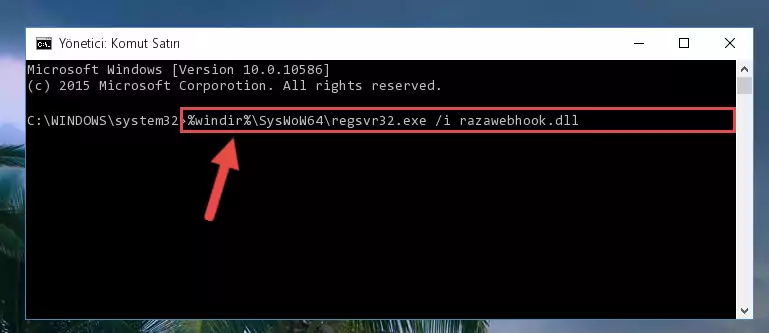Razawebhook.dll dosyasının bozuk kaydını Windows Kayıt Defterinden kaldırma (64 Bit için)