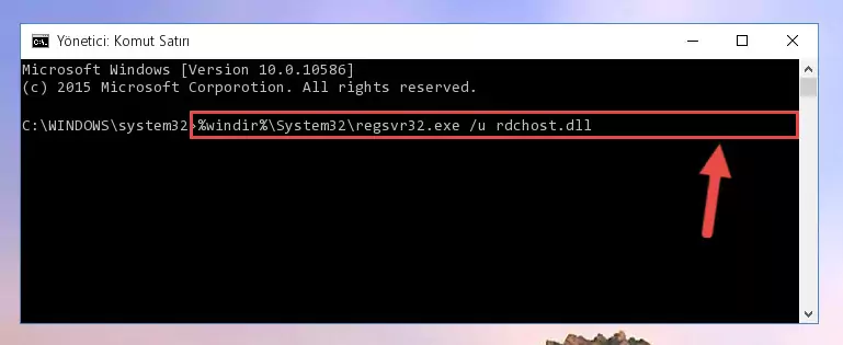 Rdchost.dll dosyasını sisteme tekrar kaydetme