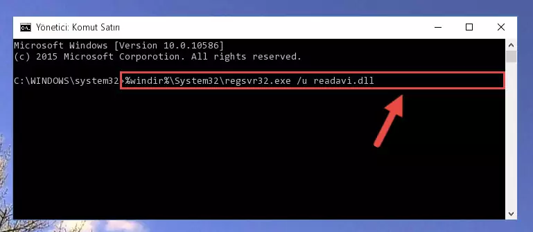 Readavi.dll dosyası için Windows Kayıt Defterinde yeni kayıt oluşturma