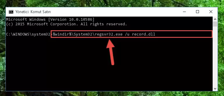 Record.dll kütüphanesi için Regedit (Windows Kayıt Defteri) üzerinde temiz kayıt oluşturma