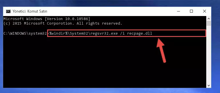 Recpage.dll dosyasının Windows Kayıt Defteri üzerindeki sorunlu kaydını temizleme