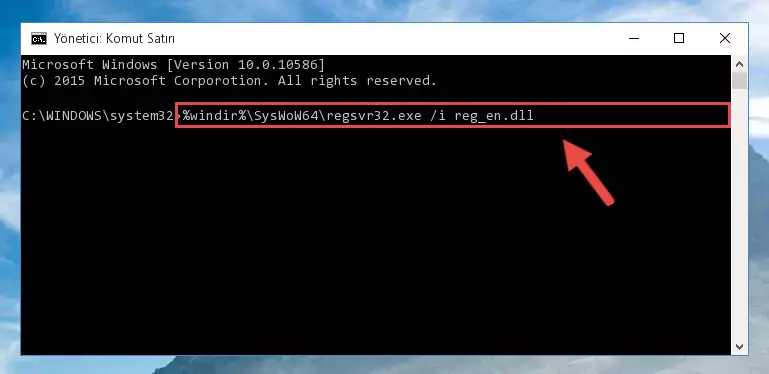Reg_en.dll kütüphanesinin hasarlı kaydını sistemden kaldırma (64 Bit için)