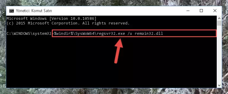 Remain32.dll dosyası için Windows Kayıt Defterinde yeni kayıt oluşturma