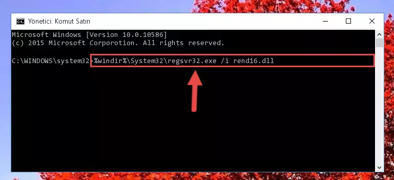 Rend16.dll dosyasının Windows Kayıt Defterindeki sorunlu kaydını silme
