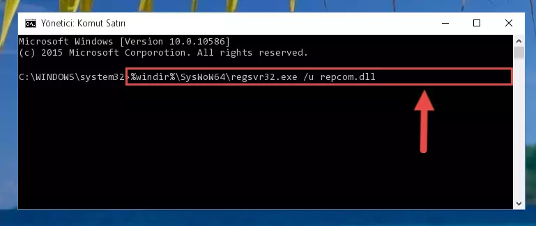 Repcom.dll dosyası için Regedit (Windows Kayıt Defteri) üzerinde temiz kayıt oluşturma