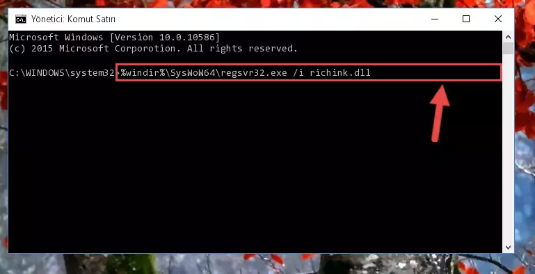 Richink.dll dosyasının Windows Kayıt Defterindeki sorunlu kaydını silme