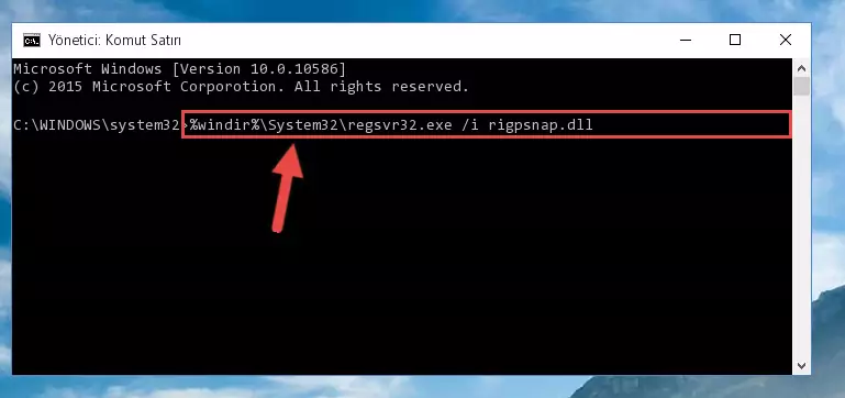 Rigpsnap.dll dosyasını sisteme tekrar kaydetme (64 Bit için)