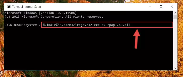 Rpap3260.dll dosyasını .zip dosyası içinden çıkarma