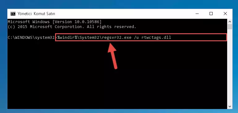 Rtwctags.dll kütüphanesi için Windows Kayıt Defterinde yeni kayıt oluşturma
