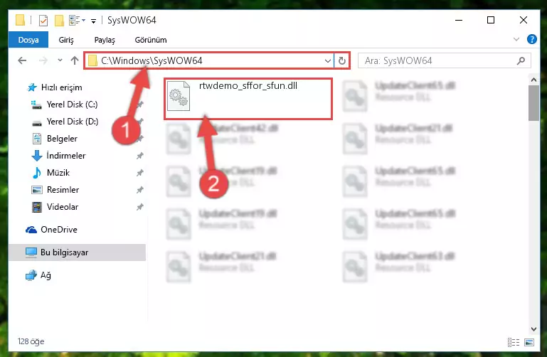 Rtwdemo_sffor_sfun.dll kütüphanesini Windows/sysWOW64 klasörüne kopyalama