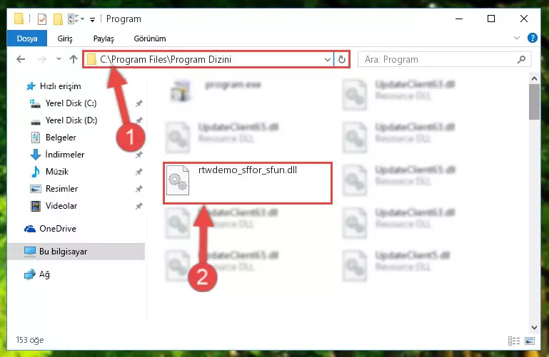 Rtwdemo_sffor_sfun.dll kütüphanesinin bozuk kaydını Kayıt Defterinden kaldırma (64 Bit için)