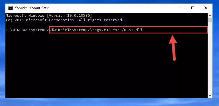 S1.dll kütüphanesi için Windows Kayıt Defterinde yeni kayıt oluşturma