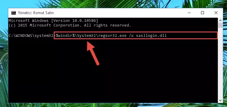 Sasllogin.dll dosyası için Regedit (Windows Kayıt Defteri) üzerinde temiz kayıt oluşturma