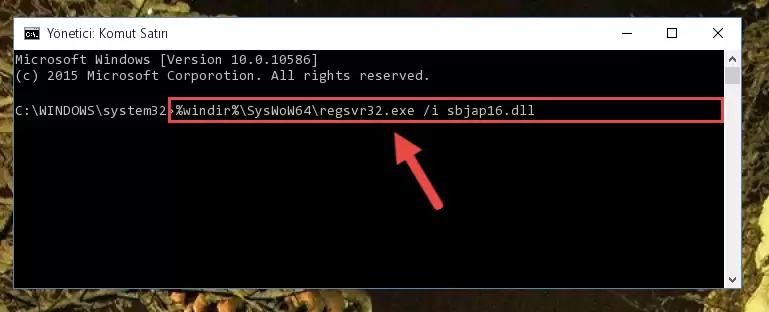 Sbjap16.dll kütüphanesinin hasarlı kaydını sistemden kaldırma (64 Bit için)